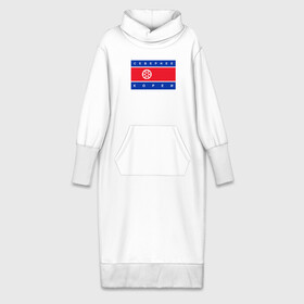 Платье удлиненное хлопок с принтом СЕВЕРНЕЕ КОРЕИ   ЦИТАТА в Санкт-Петербурге,  |  | корея | монстрация | протест | северная корея | севернее кореи | снег | флаг | флаг кореи | цитата
