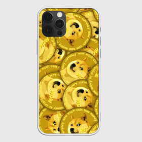 Чехол для iPhone 12 Pro с принтом DOGECOIN / DOGE / ДОГИКОИН в Санкт-Петербурге, силикон | область печати: задняя сторона чехла, без боковых панелей | crypto | cryptocurrency | doge | dogecoin | elon mask | pattern. | trading | биржа криптовалют | доги | догикоин | илон маск | криптовалюта | мем | трейдинг | узор