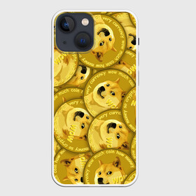 Чехол для iPhone 13 mini с принтом DOGECOIN   DOGE   ДОГИКОИН в Санкт-Петербурге,  |  | crypto | cryptocurrency | doge | dogecoin | elon mask | pattern. | trading | биржа криптовалют | доги | догикоин | илон маск | криптовалюта | мем | трейдинг | узор