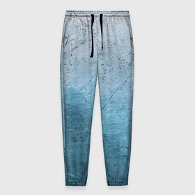 Мужские брюки 3D с принтом Blue Glass в Санкт-Петербурге, 100% полиэстер | манжеты по низу, эластичный пояс регулируется шнурком, по бокам два кармана без застежек, внутренняя часть кармана из мелкой сетки | background | blue | cracks | dark | gradient | ice | lines | ocean | paints | scratches | sea | texture | голубая | градиент | краски | лед | линии | море | океан | полосы | пятна | стекло | текстура | темная | трещины | тьма | фон | цар