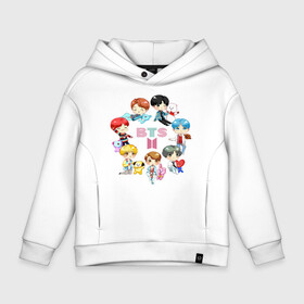 Детское худи Oversize хлопок с принтом BTS Toys BT21 БТС БТ21 в Санкт-Петербурге, френч-терри — 70% хлопок, 30% полиэстер. Мягкий теплый начес внутри —100% хлопок | боковые карманы, эластичные манжеты и нижняя кромка, капюшон на магнитной кнопке | bangtan | bangtan boys | beyond the scene | bt21 | bts | bts toys | carton | бангтан | бт21 | бтс | группа бтс