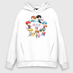 Мужское худи Oversize хлопок с принтом BTS Toys BT21 БТС БТ21 в Санкт-Петербурге, френч-терри — 70% хлопок, 30% полиэстер. Мягкий теплый начес внутри —100% хлопок | боковые карманы, эластичные манжеты и нижняя кромка, капюшон на магнитной кнопке | bangtan | bangtan boys | beyond the scene | bt21 | bts | bts toys | carton | бангтан | бт21 | бтс | группа бтс