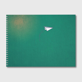 Альбом для рисования с принтом Бумажный самолетик в Санкт-Петербурге, 100% бумага
 | матовая бумага, плотность 200 мг. | Тематика изображения на принте: flight | plane | бумага | бумажный самолетик | небо | полет | самолет