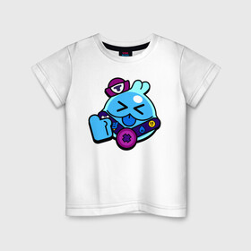 Детская футболка хлопок с принтом SQUEAK (ICON) 8 в Санкт-Петербурге, 100% хлопок | круглый вырез горловины, полуприлегающий силуэт, длина до линии бедер | android | brawl | brawl stars | clash | game | squeak | stars | андроид | игра | мобильные игры | скуик