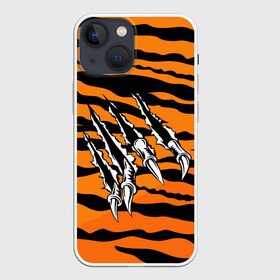 Чехол для iPhone 13 mini с принтом След от когтей тигра в Санкт-Петербурге,  |  | tiger | восточный тигр | год тигра | когти | кошка | тигр | тигренок | хищник