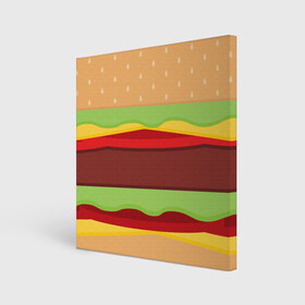 Холст квадратный с принтом Бутерброд в Санкт-Петербурге, 100% ПВХ |  | Тематика изображения на принте: background | burger | fast food | food | hamburger | sandwich | texture | будет | бургер | бутерброд | гамбургер | еда | текстура | фастфуд | фон
