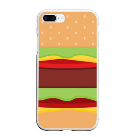 Чехол для iPhone 7Plus/8 Plus матовый с принтом Бутерброд в Санкт-Петербурге, Силикон | Область печати: задняя сторона чехла, без боковых панелей | background | burger | fast food | food | hamburger | sandwich | texture | будет | бургер | бутерброд | гамбургер | еда | текстура | фастфуд | фон