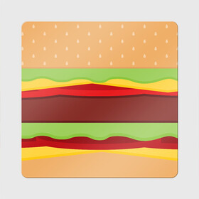 Магнит виниловый Квадрат с принтом Бутерброд в Санкт-Петербурге, полимерный материал с магнитным слоем | размер 9*9 см, закругленные углы | Тематика изображения на принте: background | burger | fast food | food | hamburger | sandwich | texture | будет | бургер | бутерброд | гамбургер | еда | текстура | фастфуд | фон