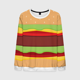 Мужской свитшот 3D с принтом Бутерброд в Санкт-Петербурге, 100% полиэстер с мягким внутренним слоем | круглый вырез горловины, мягкая резинка на манжетах и поясе, свободная посадка по фигуре | Тематика изображения на принте: background | burger | fast food | food | hamburger | sandwich | texture | будет | бургер | бутерброд | гамбургер | еда | текстура | фастфуд | фон