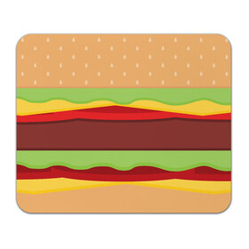 Коврик для мышки прямоугольный с принтом Бутерброд в Санкт-Петербурге, натуральный каучук | размер 230 х 185 мм; запечатка лицевой стороны | background | burger | fast food | food | hamburger | sandwich | texture | будет | бургер | бутерброд | гамбургер | еда | текстура | фастфуд | фон