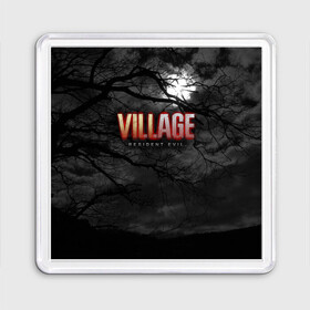 Магнит 55*55 с принтом Resident Evil: Village $$$ в Санкт-Петербурге, Пластик | Размер: 65*65 мм; Размер печати: 55*55 мм | alsina dimitrieska | darkness | game | inscription resident evil: village | moon | print resident evil: village | village | альсина димитриеска | деревня | игра | луна | надпись resident evil: village | принт resident evil: village | тьма