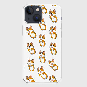 Чехол для iPhone 13 mini с принтом Собаки | Корги в Санкт-Петербурге,  |  | голубая | корги | косточки | пес | псина | собаки | собачки | щенки