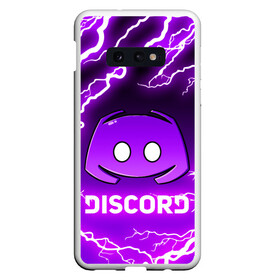 Чехол для Samsung S10E с принтом DISCORD / ДИСКОРД / МОЛНИЯ  в Санкт-Петербурге, Силикон | Область печати: задняя сторона чехла, без боковых панелей | Тематика изображения на принте: discord | discord nitro | gamer | games | дискорд | дискорд бот | дискорд нитро | дискорд сервер | игры | логотип | молния | пурпурный | свет | социальные сети | фиолетовый.