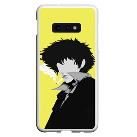 Чехол для Samsung S10E с принтом Cowboy Bebop. Спайк Шпигель в Санкт-Петербурге, Силикон | Область печати: задняя сторона чехла, без боковых панелей | Тематика изображения на принте: anime | cowboy bebop | manga | spike spiegel | аниме | бибоп | ковбой | ковбой бибоп | космический | космос | манга | ретро аниме | спайк шпигель