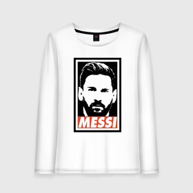 Женский лонгслив хлопок с принтом Obey Messi в Санкт-Петербурге, 100% хлопок |  | argentina | barca | barcelona | football | lionel | messi | spain | sport | аргентина | барса | барселона | гол | золотой мяч | игрок | испания | камп ноу | лионель | месси | мяч | спорт | тренер | футбол | чемпион | чемпионат