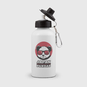 Бутылка спортивная с принтом Japan Kingdom of Pandas в Санкт-Петербурге, металл | емкость — 500 мл, в комплекте две пластиковые крышки и карабин для крепления | art | japanese | panda | retro look | style | vintage look | арт | винтаж | винтажный стиль | кингдом | королевство | королевство панд | крутая панда в очках | панда | пандочка | ретро стиль | рисунок панды | япония | 
