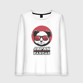 Женский лонгслив хлопок с принтом Japan Kingdom of Pandas в Санкт-Петербурге, 100% хлопок |  | art | japanese | panda | retro look | style | vintage look | арт | винтаж | винтажный стиль | кингдом | королевство | королевство панд | крутая панда в очках | панда | пандочка | ретро стиль | рисунок панды | япония | 