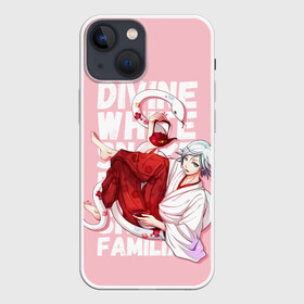 Чехол для iPhone 13 mini с принтом Divine white snake в Санкт-Петербурге,  |  | akura | kamisama kiss | kitsune | mizuki | nanami | tomoe | yokai | акура | аниме | бог | боги | демон лис | демоны | ёкай | змея | йокай | кицуне | лис | мидзуки | мизуки | нанами | неко | очень приятно бог | томое | томоэ