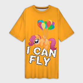 Платье-футболка 3D с принтом Я могу летать в Санкт-Петербурге,  |  | my little pony | дружба это чудо | единорог | единороги | май литл пони | мульт | мультфильм | радуга