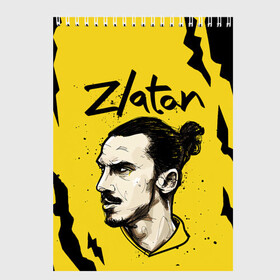 Скетчбук с принтом ЗЛАТАН ИБРАГИМОВИЧ / ZLATAN в Санкт-Петербурге, 100% бумага
 | 48 листов, плотность листов — 100 г/м2, плотность картонной обложки — 250 г/м2. Листы скреплены сверху удобной пружинной спиралью | football | sport | zlatan ibrahimovic | златан ибрагимович | милан | сборная швеции. zlatan | спорт | футбол