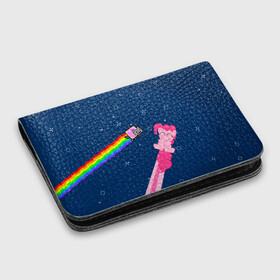 Картхолдер с принтом с принтом Nyan cat x Pony в Санкт-Петербурге, натуральная матовая кожа | размер 7,3 х 10 см; кардхолдер имеет 4 кармана для карт; | my little pony | nyan cat | дружба это чудо | единорог | единороги | май литл пони | мульт | мультфильм | нян кэт