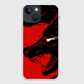 Чехол для iPhone 13 mini с принтом Красный волк 3D в Санкт-Петербурге,  |  | Тематика изображения на принте: абстракция | волк | злой | зубы | илюстрация | искуство | культура | минимализм | оскал | текстура | ярость