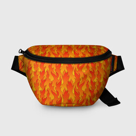 Поясная сумка 3D с принтом ПЛАМЯ 2 0 в Санкт-Петербурге, 100% полиэстер | плотная ткань, ремень с регулируемой длиной, внутри несколько карманов для мелочей, основное отделение и карман с обратной стороны сумки застегиваются на молнию | fire | flame | горячий | желтый | красный | летний | огонь | пожар | стиль | теплый | тренд | языки пламени | яркий
