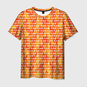 Мужская футболка 3D с принтом РЫЖЕЕ ПЛАМЯ | GINGER FLAME  в Санкт-Петербурге, 100% полиэфир | прямой крой, круглый вырез горловины, длина до линии бедер | fire | горячий | желтый | красный | летний | огонь | пожар | стиль | теплый | тренд | языки пламени | яркий