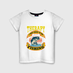 Детская футболка хлопок с принтом Трофейная рыбалка на карпа в Санкт-Петербурге, 100% хлопок | круглый вырез горловины, полуприлегающий силуэт, длина до линии бедер | fish | карп | лето | отдых | поклев | рыба | рыбалка | рыболов | спиннинг | удилище | удочка
