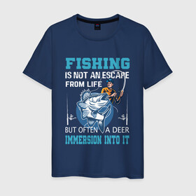 Мужская футболка хлопок с принтом FISHING PLANET Рыбалка в Санкт-Петербурге, 100% хлопок | прямой крой, круглый вырез горловины, длина до линии бедер, слегка спущенное плечо. | fish | карп | лето | отдых | поклев | рыба | рыбалка | рыболов | спиннинг | удилище | удочка