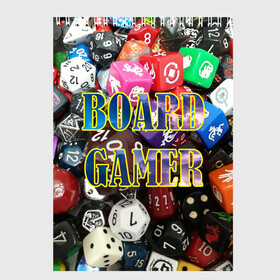 Скетчбук (блокнот) с принтом Board Gamer Настольщик в Санкт-Петербурге, 100% бумага
 | 48 листов, плотность листов — 100 г/м2, плотность картонной обложки — 250 г/м2. Листы скреплены сверху удобной пружинной спиралью | board gamer | board games | games | игры | кубики | настольные игры | настольщик