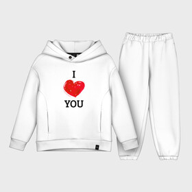 Детский костюм хлопок Oversize с принтом I LOVE YOU | HEART (Z) в Санкт-Петербурге,  |  | affection | cardiac | fondness | heart | i love you | love | loving | другу | любимая | любмый | любовь | любоф | любофф | любофь | надписи | надпись | подарок | подруге | сердечко | сердце | сердцевина | сердчишко | я тебя люблю