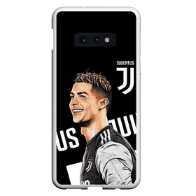 Чехол для Samsung S10E с принтом КРИШТИАНУ РОНАЛДУ / JUVENTUS в Санкт-Петербурге, Силикон | Область печати: задняя сторона чехла, без боковых панелей | cristiano ronaldo | football | juventus | sport | криштиану роналду | минимализм. | сборная португалии | спорт | футбол | ювентус