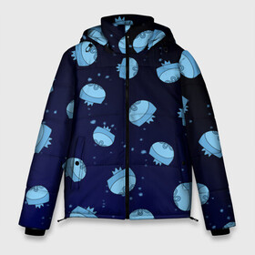 Мужская зимняя куртка 3D с принтом Медузы в океане в Санкт-Петербурге, верх — 100% полиэстер; подкладка — 100% полиэстер; утеплитель — 100% полиэстер | длина ниже бедра, свободный силуэт Оверсайз. Есть воротник-стойка, отстегивающийся капюшон и ветрозащитная планка. 

Боковые карманы с листочкой на кнопках и внутренний карман на молнии. | animals | fish | ocean | sea | summer | бездна | вода | глубина | животные | звери | лето | медуза | море | морские жители | мультяшный | океан | под водой | подводный мир | природа | рыбка | рыбы | узор | фауна | фэнте