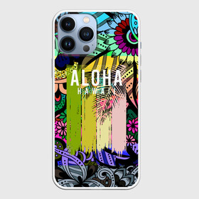 Чехол для iPhone 13 Pro Max с принтом АЛОХА ГАВАЙИ | ALOHA HAWAII в Санкт-Петербурге,  |  | Тематика изображения на принте: aloha | hawaii | гаваи | гаваии | гавайи | доски | лето | море | паттерн | серфинг | текстура | цветы