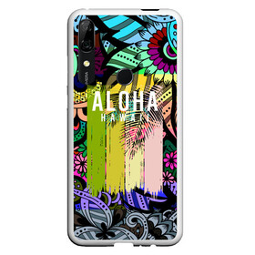 Чехол для Honor P Smart Z с принтом АЛОХА ГАВАЙИ | ALOHA HAWAII в Санкт-Петербурге, Силикон | Область печати: задняя сторона чехла, без боковых панелей | Тематика изображения на принте: aloha | hawaii | гаваи | гаваии | гавайи | доски | лето | море | паттерн | серфинг | текстура | цветы