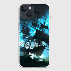 Чехол для iPhone 13 с принтом Летучий голландец в Санкт-Петербурге,  |  | корабль | летучий голландец | море | парусник | пиратский | старинный
