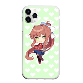 Чехол для iPhone 11 Pro матовый с принтом Chibi Monika в Санкт-Петербурге, Силикон |  | ddlc | doki doki literature club | monika | моника