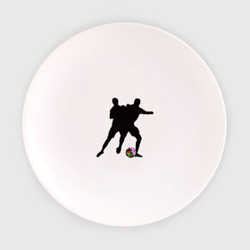 Тарелка с принтом BIG GAME в Санкт-Петербурге, фарфор | диаметр - 210 мм
диаметр для нанесения принта - 120 мм | abstraction | ball | football | игра | мяч | футбол