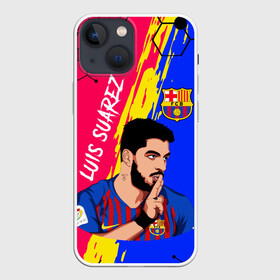 Чехол для iPhone 13 mini с принтом ЛУИС СУАРЕС   БАРСЕЛОНА в Санкт-Петербурге,  |  | barcelona | football | luis suarez | sport | uefa | барселона | луис суарес | спорт | уефа. | футбол