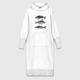 Платье удлиненное хлопок с принтом караси в Санкт-Петербурге,  |  | ocean | sea | sea animal | графика | карась | море | океан | река | рисунок рыбы | рыба | рыбалка