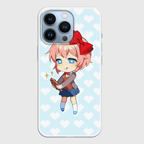 Чехол для iPhone 13 Pro с принтом Chibi Sayori в Санкт-Петербурге,  |  | ddlc | doki doki literature club | sayori | саёри | сайори