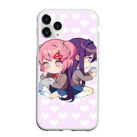 Чехол для iPhone 11 Pro матовый с принтом Chibi Natsuki and Yuri в Санкт-Петербурге, Силикон |  | Тематика изображения на принте: ddlc | doki doki literature club | natsuki | yuri | натсуки | нацуки | юри