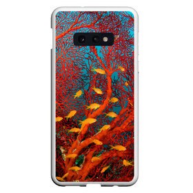 Чехол для Samsung S10E с принтом Коралловые рыбки в Санкт-Петербурге, Силикон | Область печати: задняя сторона чехла, без боковых панелей | коралловые | море | океан | подводный мир | рифы | рыбки | рыбы