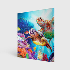 Холст квадратный с принтом Морские черепахи в Санкт-Петербурге, 100% ПВХ |  | Тематика изображения на принте: коралловые | море | морские | океан | подводный мир | рифы | рыбки | рыбы | черепахи