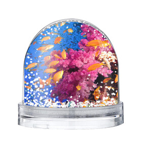 Игрушка Снежный шар с принтом Коралловые рыбки в Санкт-Петербурге, Пластик | Изображение внутри шара печатается на глянцевой фотобумаге с двух сторон | коралловые | море | океан | подводный мир | рифы | рыбки | рыбы
