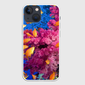 Чехол для iPhone 13 mini с принтом Коралловые рыбки в Санкт-Петербурге,  |  | коралловые | море | океан | подводный мир | рифы | рыбки | рыбы