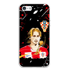 Чехол для iPhone 5/5S матовый с принтом ЛУКА МОДРИЧ LUKA MODRIC в Санкт-Петербурге, Силикон | Область печати: задняя сторона чехла, без боковых панелей | football | luka modric | real madrid. | sport | лука модрич | реал мадрид | сборная хорватии | спорт | футбол