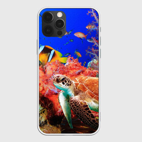 Чехол для iPhone 12 Pro Max с принтом Морская черепаха в Санкт-Петербурге, Силикон |  | кораллы | море | морская черепаха | подводный мир | рыбки