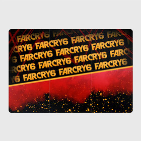 Магнитный плакат 3Х2 с принтом Far Cry 6 в Санкт-Петербурге, Полимерный материал с магнитным слоем | 6 деталей размером 9*9 см | far cry 6 | дым | игра | капли | лого | надпись | частицы
